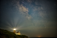 Milky Way over Beavertail Lighthouse