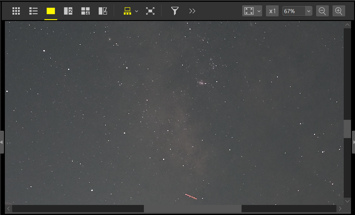 Kase Neutral Night filter detail of Milky Way