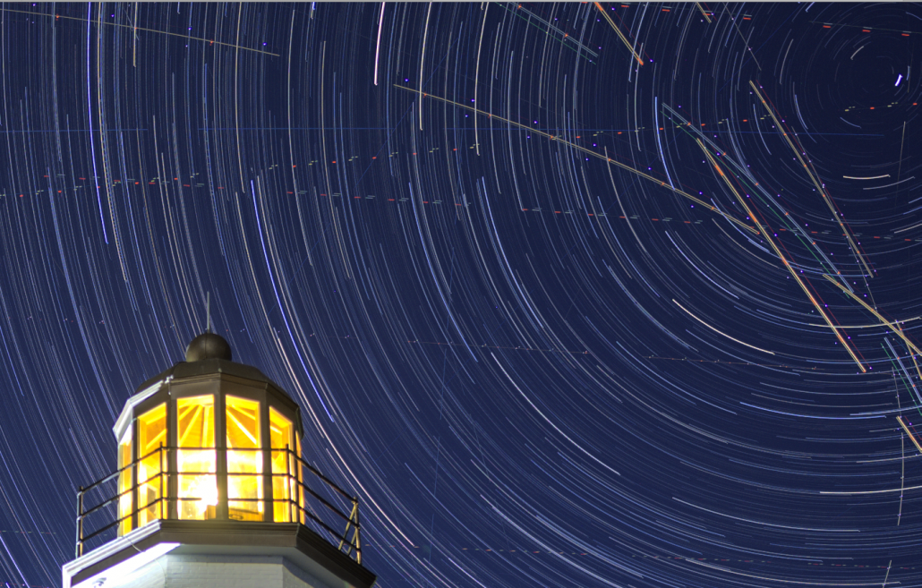 Detail of the star trails