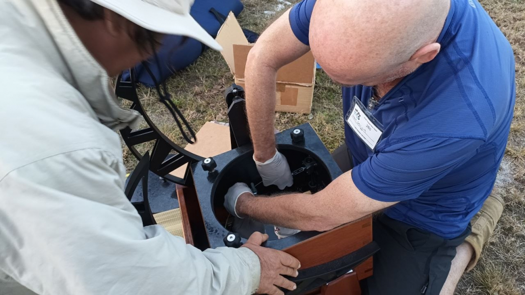Setting up a telescope